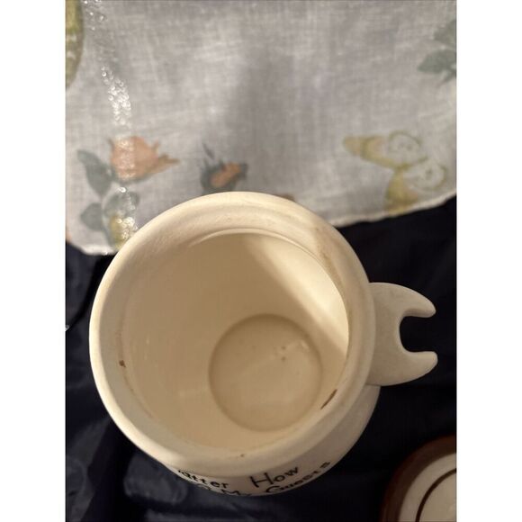 Vintage Ceramic Coffee Jar From Japan 6” Tall - Picture 3 of 8